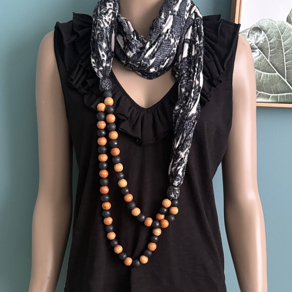 UNIQUE INFINITY SCARF w BEADS